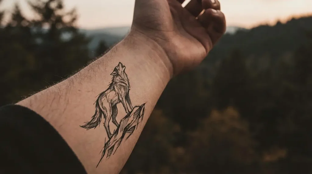 lone wolf tattoo