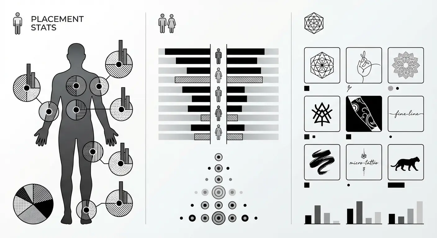 Minimalist black tattoo with clean lines