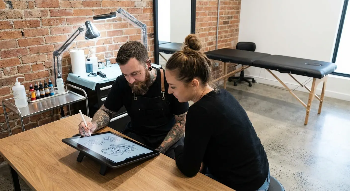 San Judas tattoo design visualization