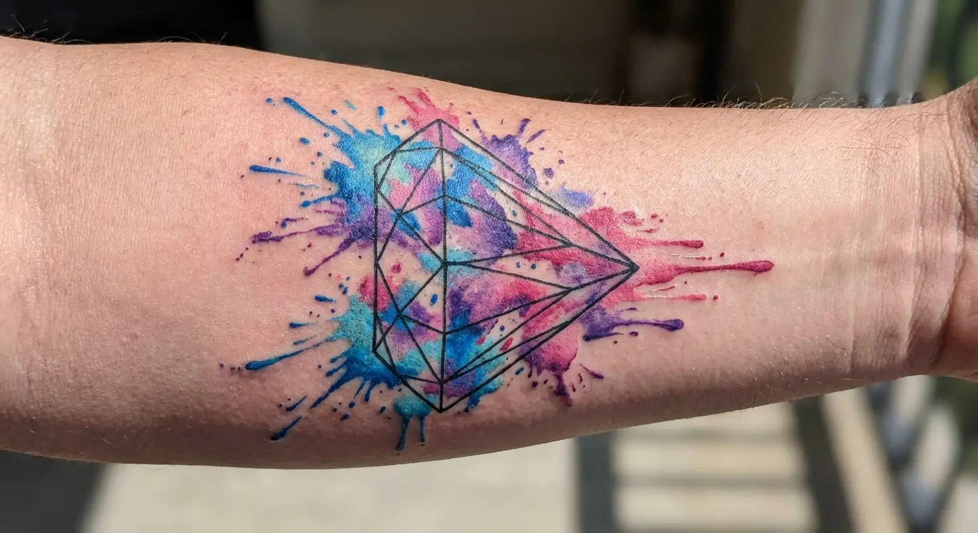 Creative transformative diamond tattoo designs