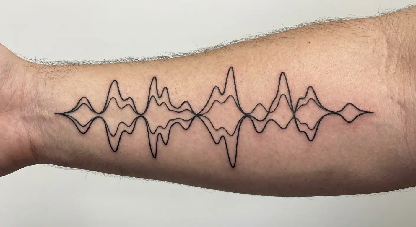 Abstract sound wave tattoo design