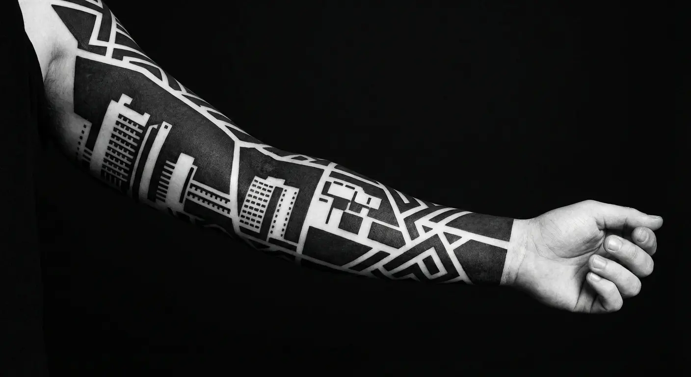 Architectural reverse blackout sleeve design