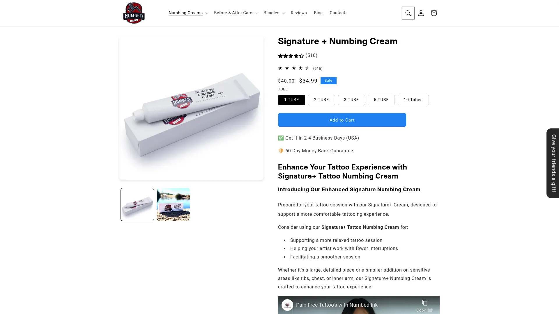 Numbed Ink Signature+ Numbing Cream product