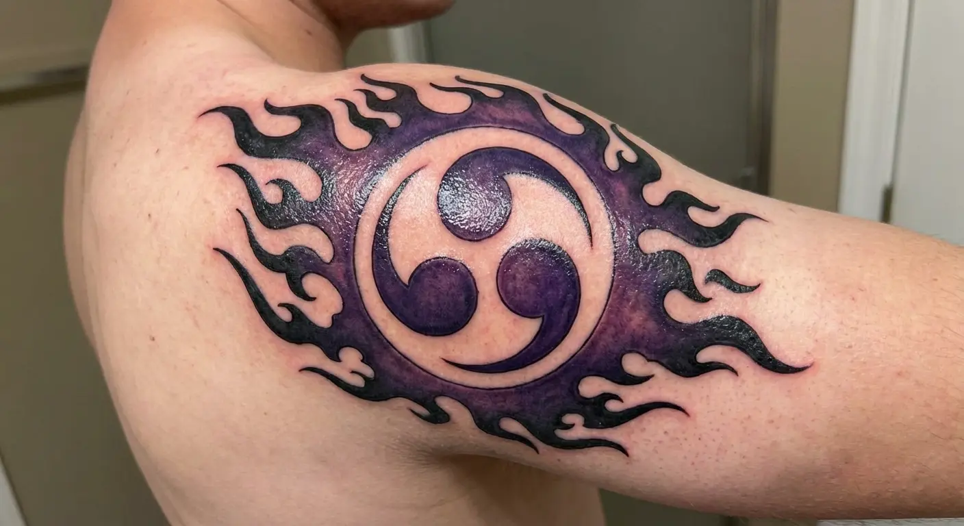 Purple to black gradient curse mark