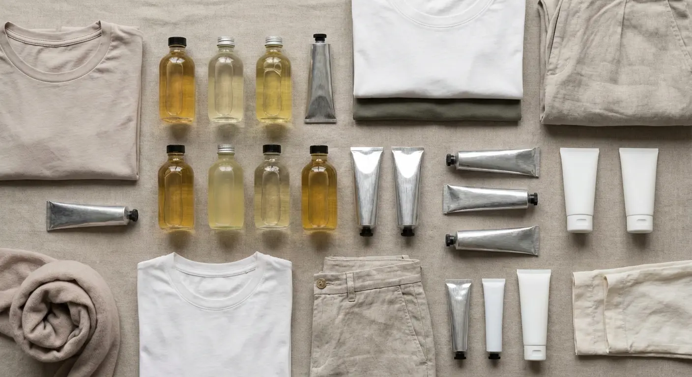 Aftercare supplies scattered on a table with price tags still attached