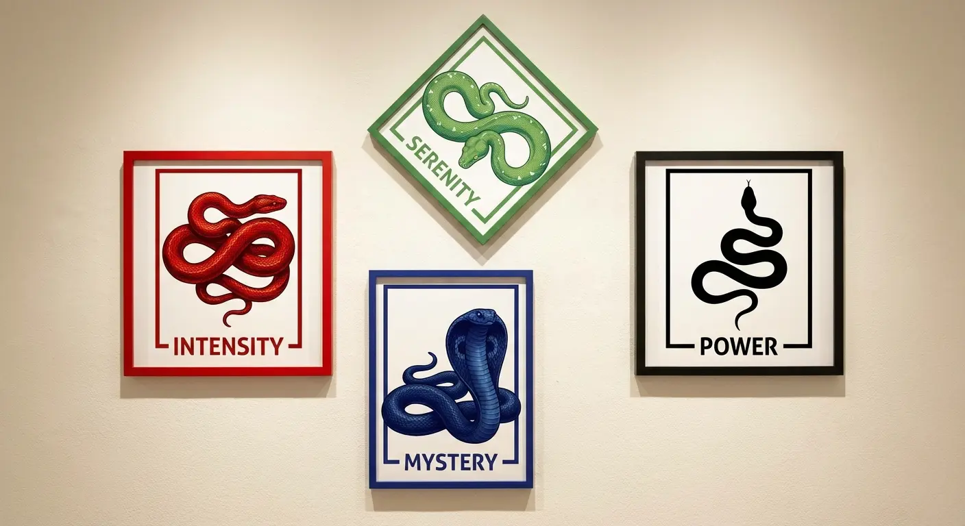 Colorful snake tattoo with vibrant hues