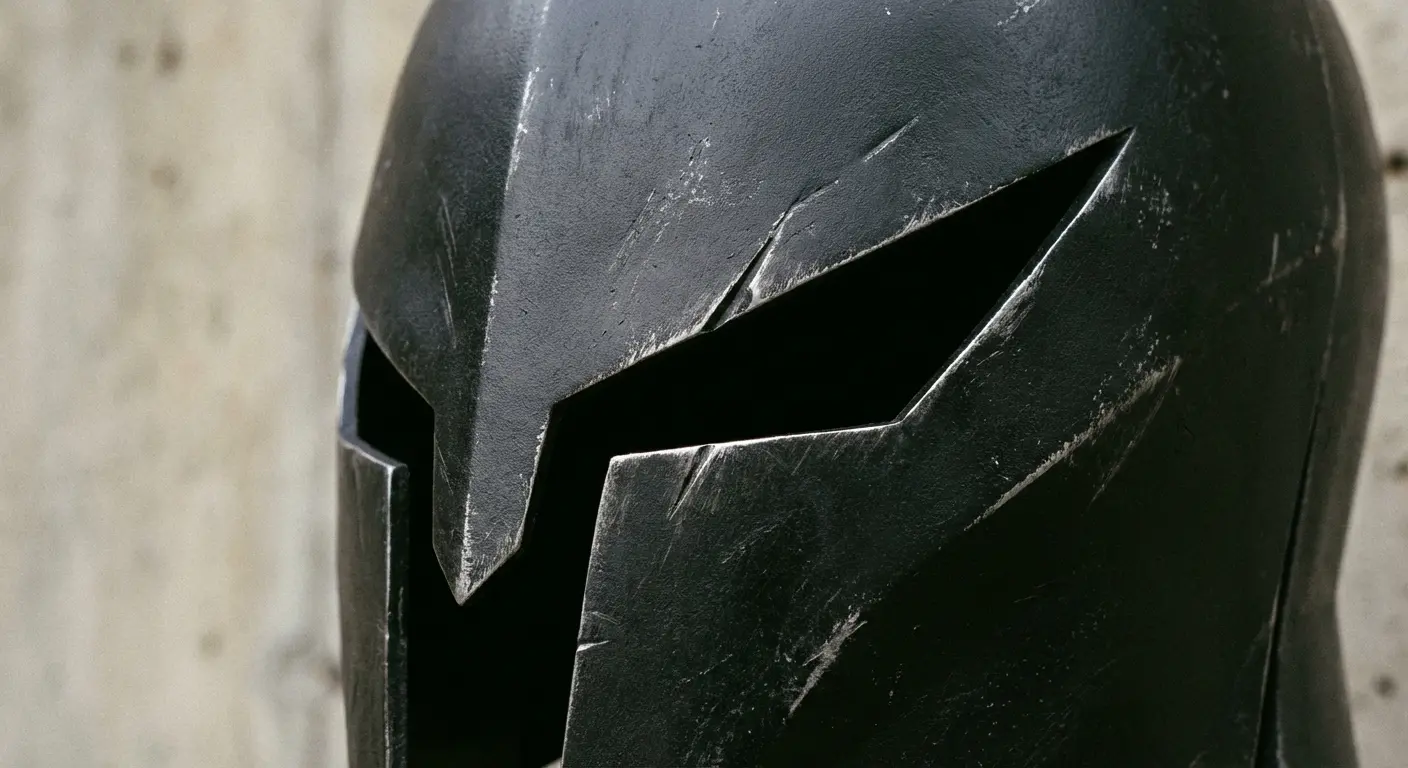 Hollow mask eye slit tattoo