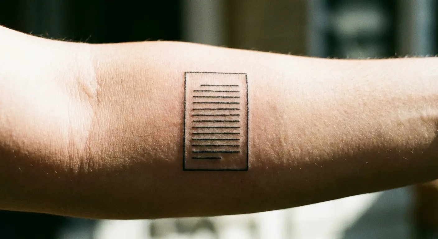 Paper airplane minimalist tattoo