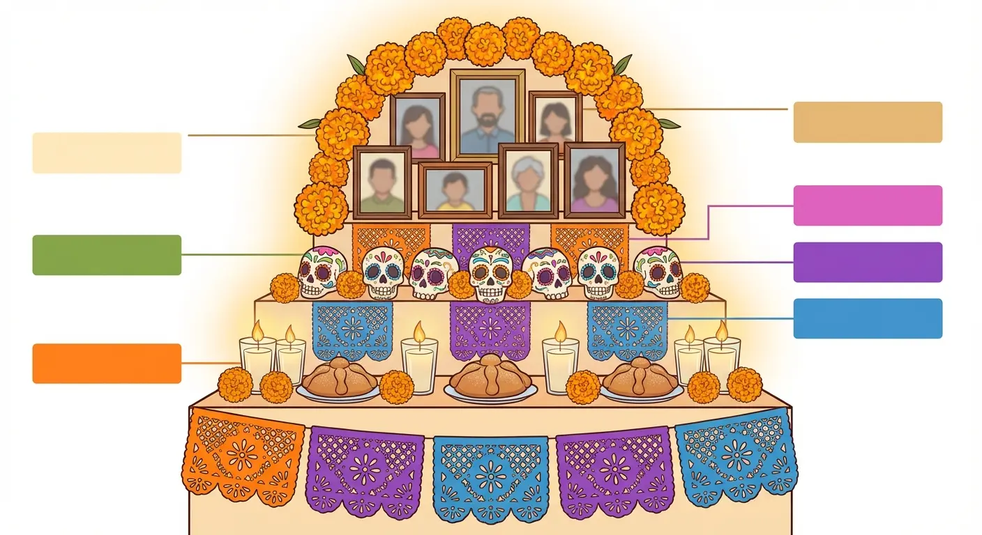 Day of the Dead altar composition