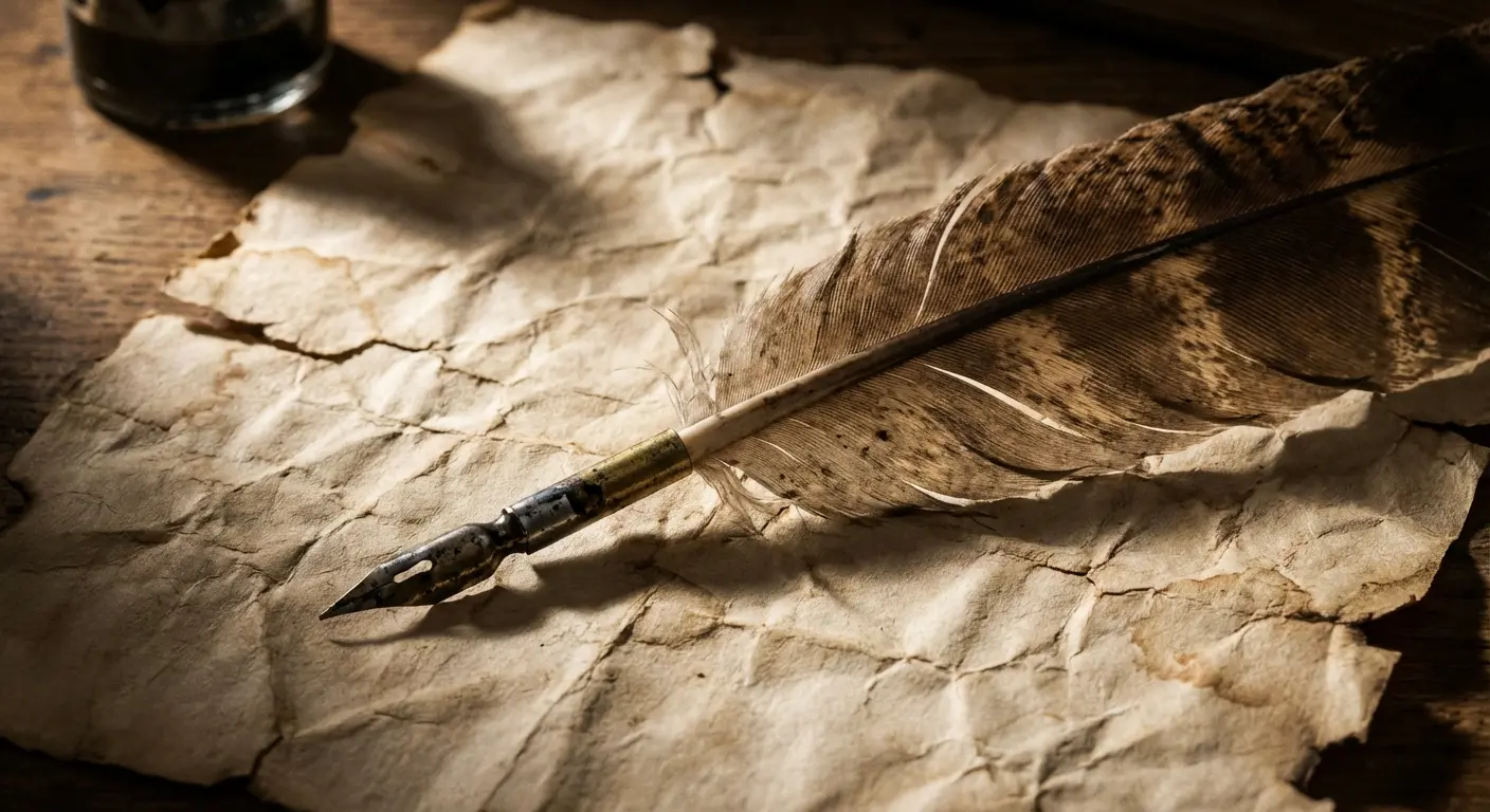 Constitution scroll with quill tattoo design