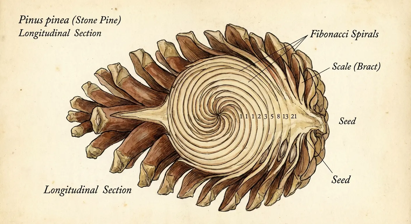 Pinecone fibonacci tattoo ankle design
