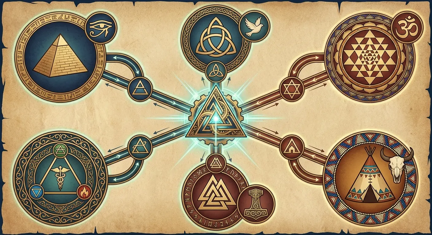 Cultural triangle symbols comparison