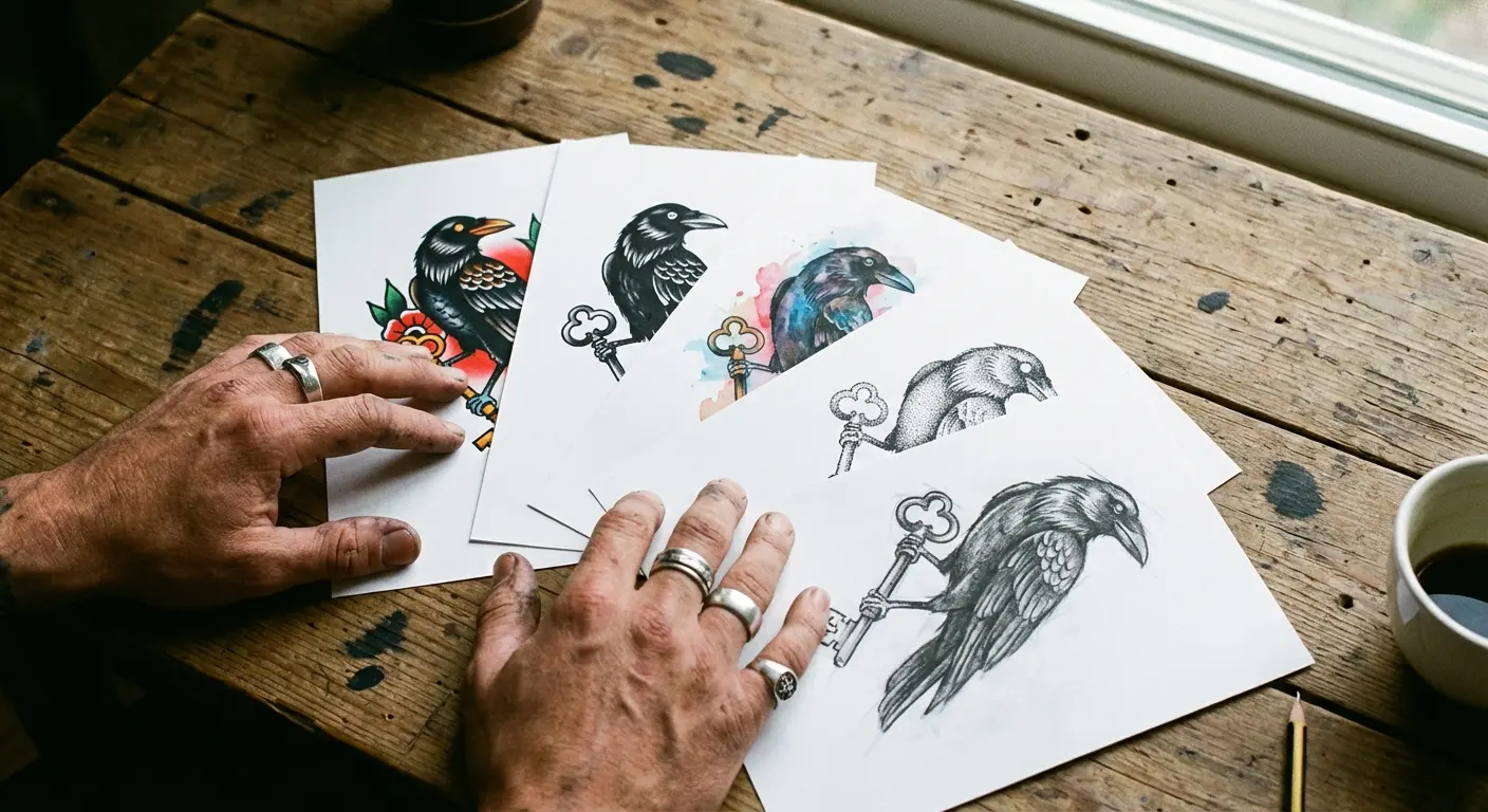 Tattoo color palette comparison examples