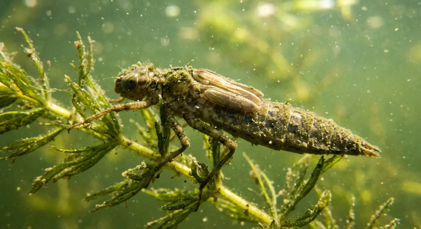 Dragonfly metamorphosis stages tattoo illustration