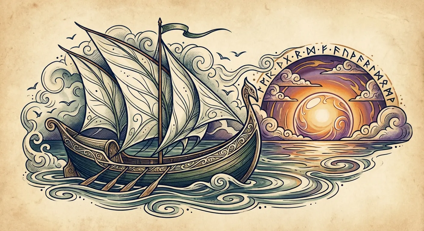 Ship sailing west - capturing the bittersweet nature of necessary transitions