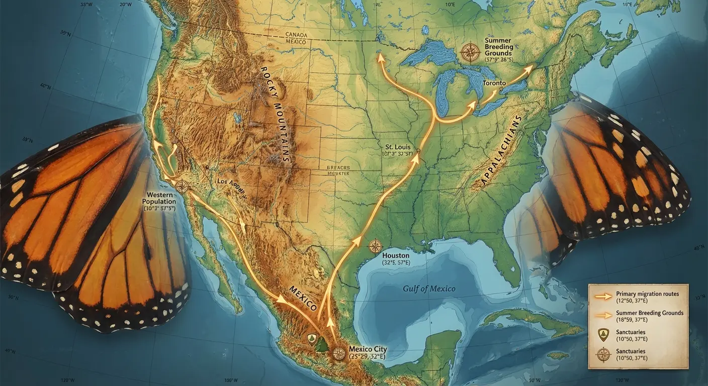 Migration map incorporated into wing patterns