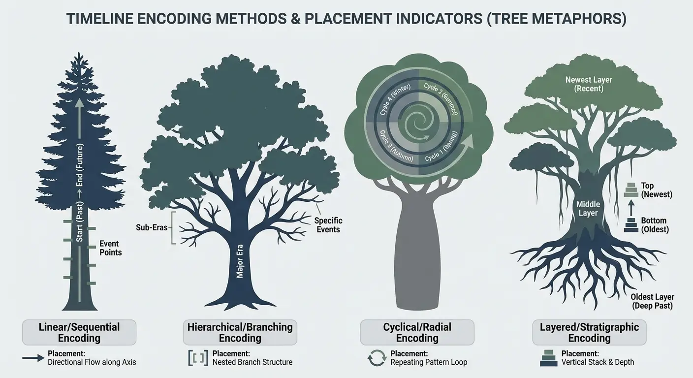 Timeline-based Yggdrasil tattoo with life markers