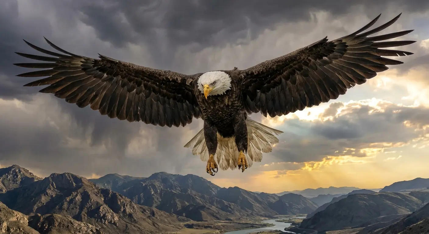 Eagle clutching constitution scroll tattoo