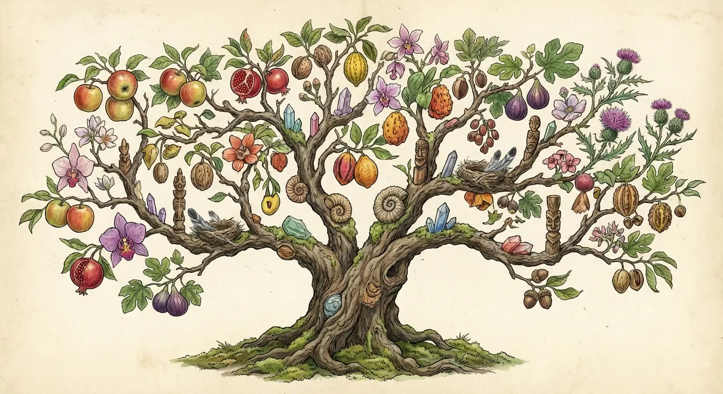 Career milestone branch markers Yggdrasil tattoo