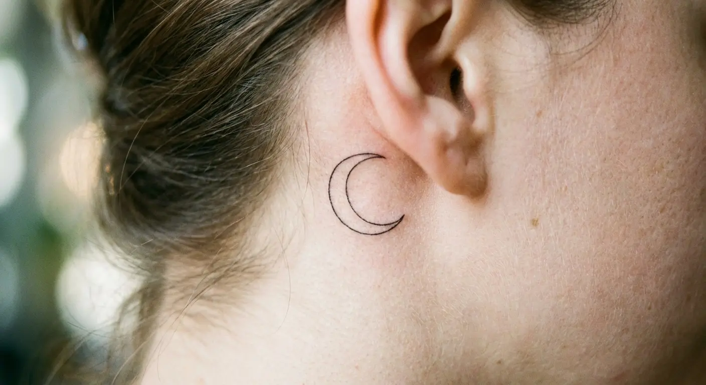 Mountain outline tattoo on forearm