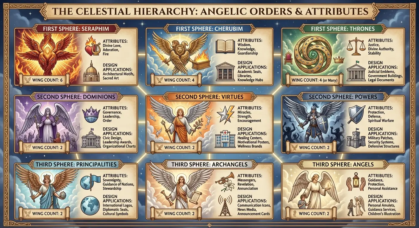 biblical angel hierarchy multiple wings