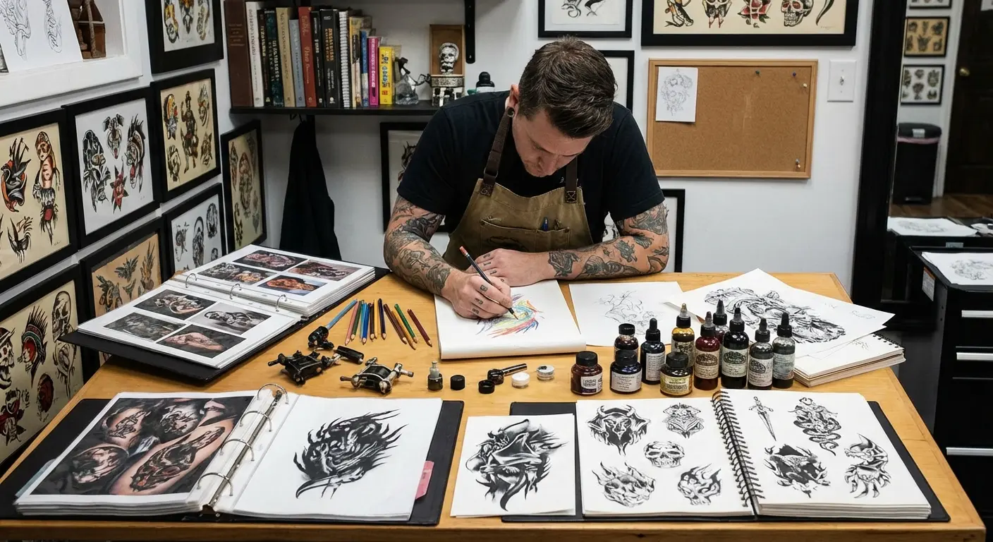 Multiple AI-generated design variations showing different style approaches