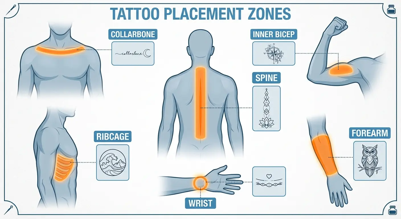 Last name tattoo placement examples