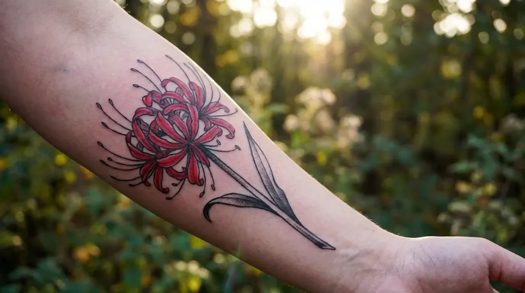 spider lily tattoo