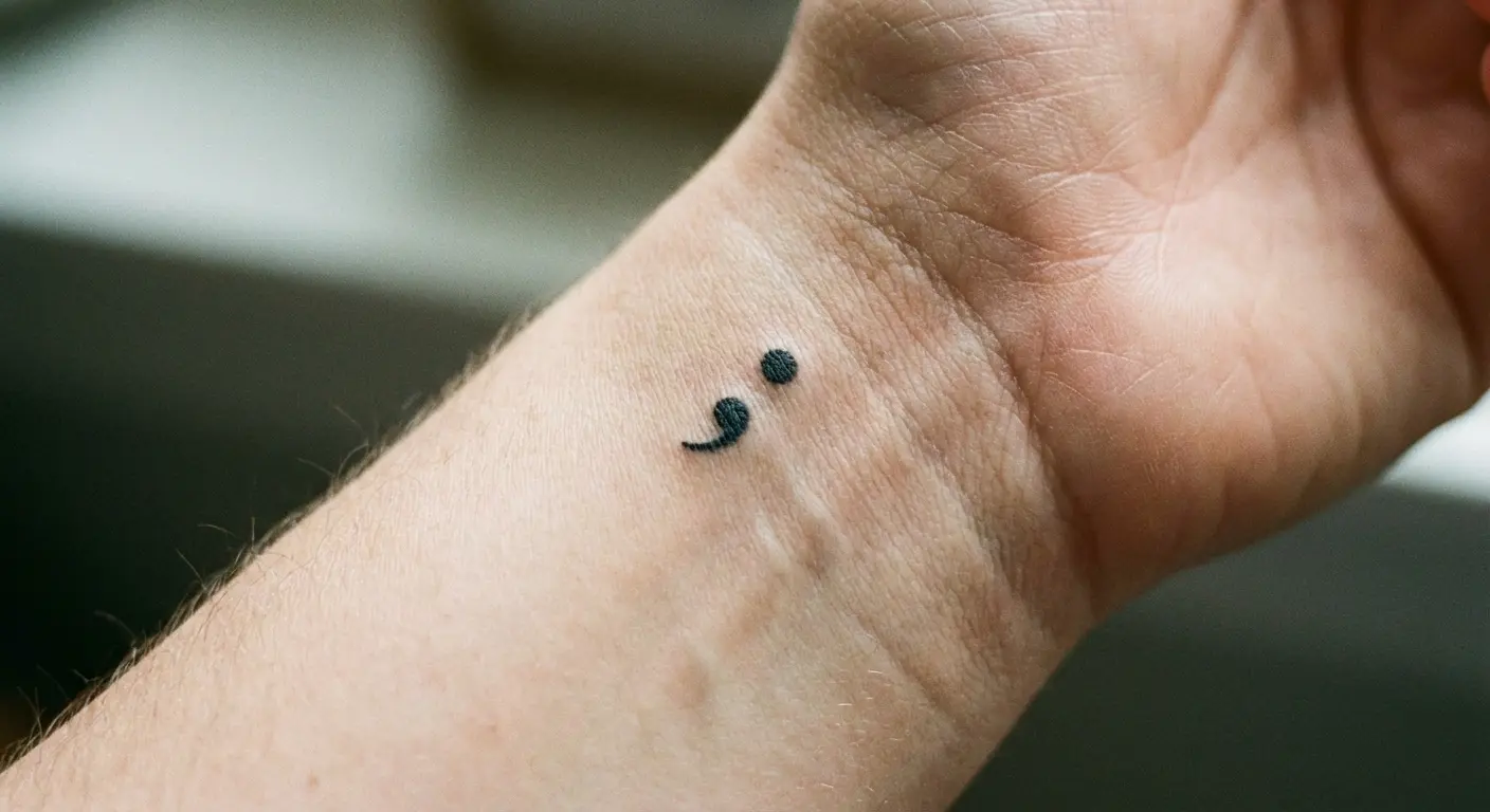 Minimalist symbolic tattoo designs on arm