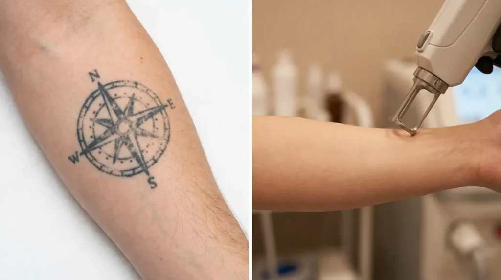 tattoo removal before and after