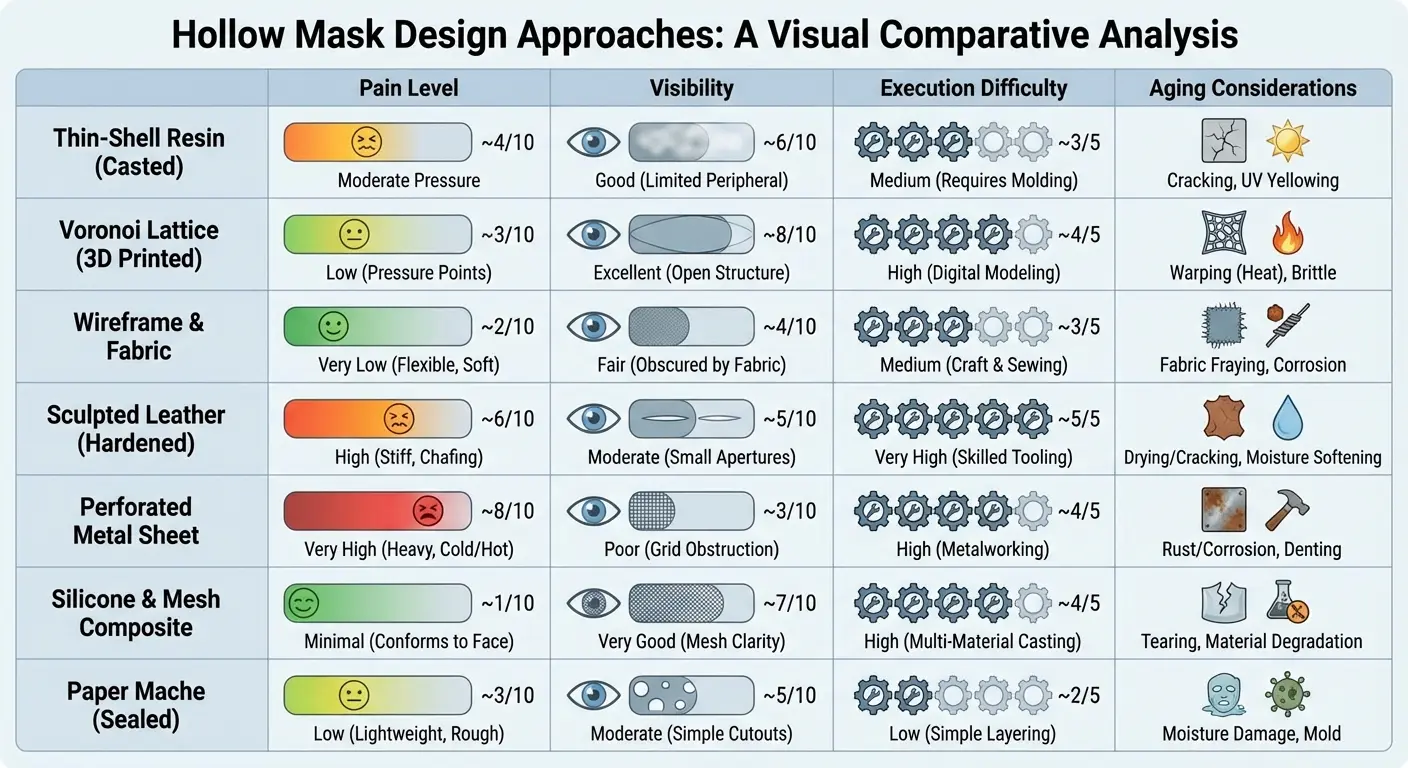 Hollow mask fragment tattoo designs