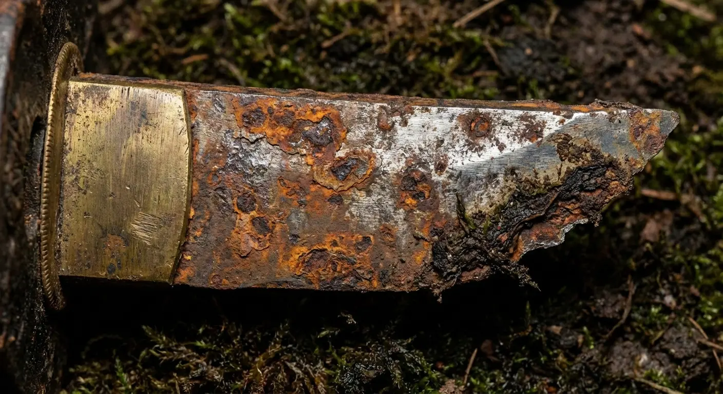 Weathered rusty katana blade tattoo design