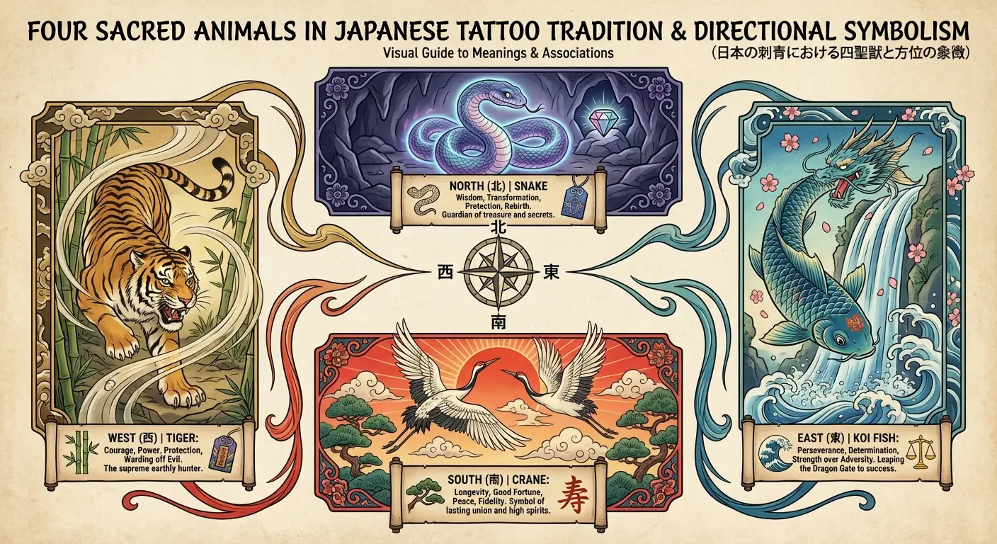 Koi fighting upstream through Hokusai-style waves