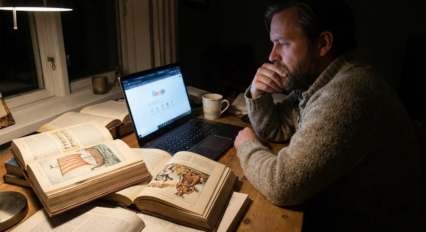 Geometric valknut tattoo on forearm