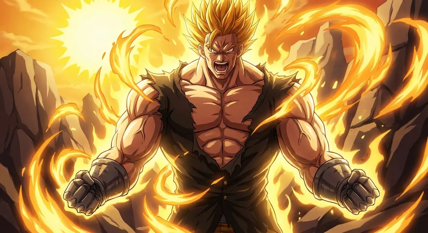 Escanor full back tattoo with solar flare