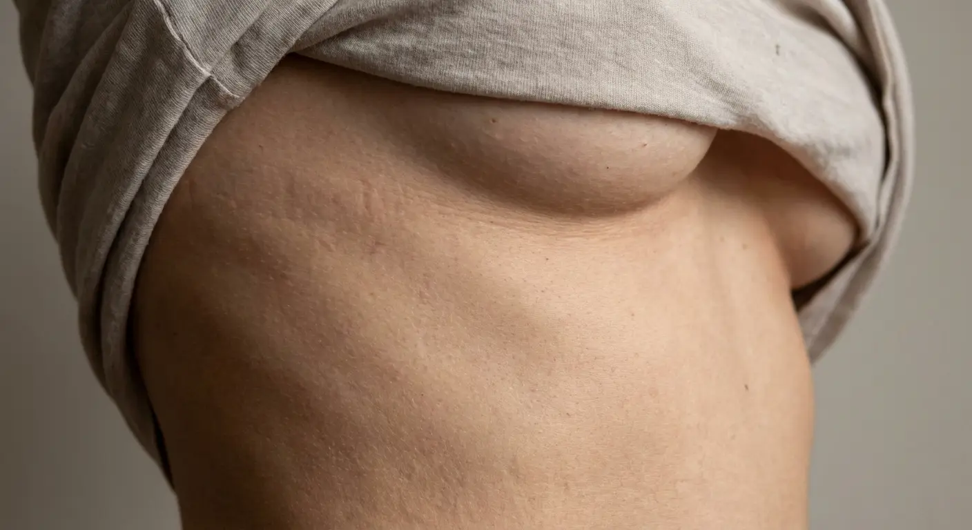 Shooting star tattoo along ribcage