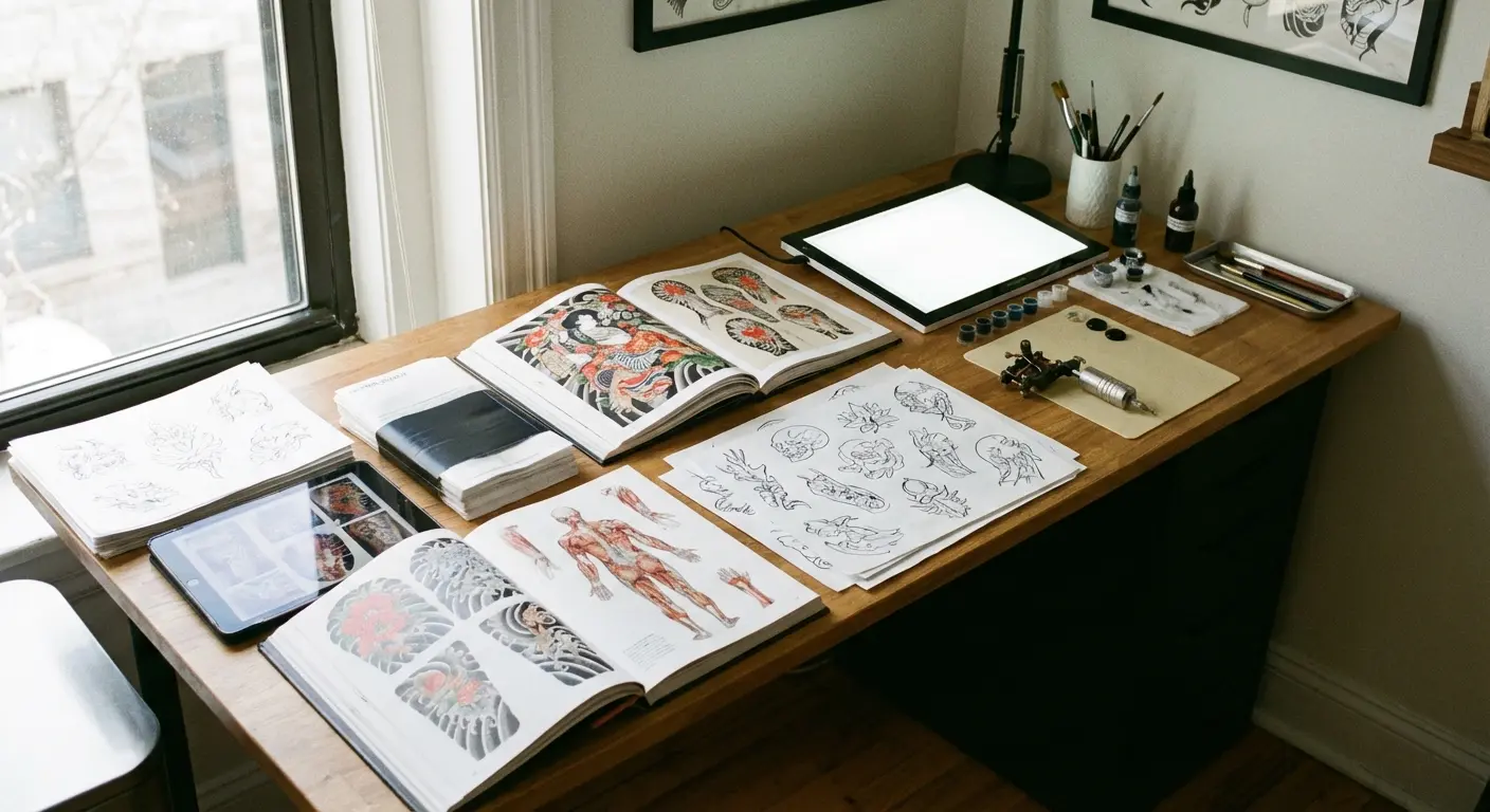 Various karma tattoo design concepts and placements