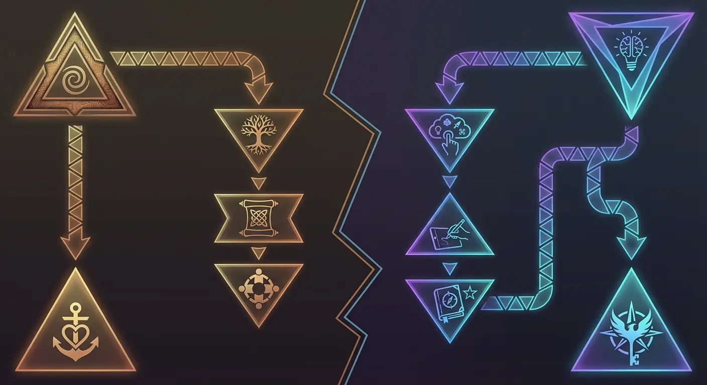 Multiple triangle tattoo design variations