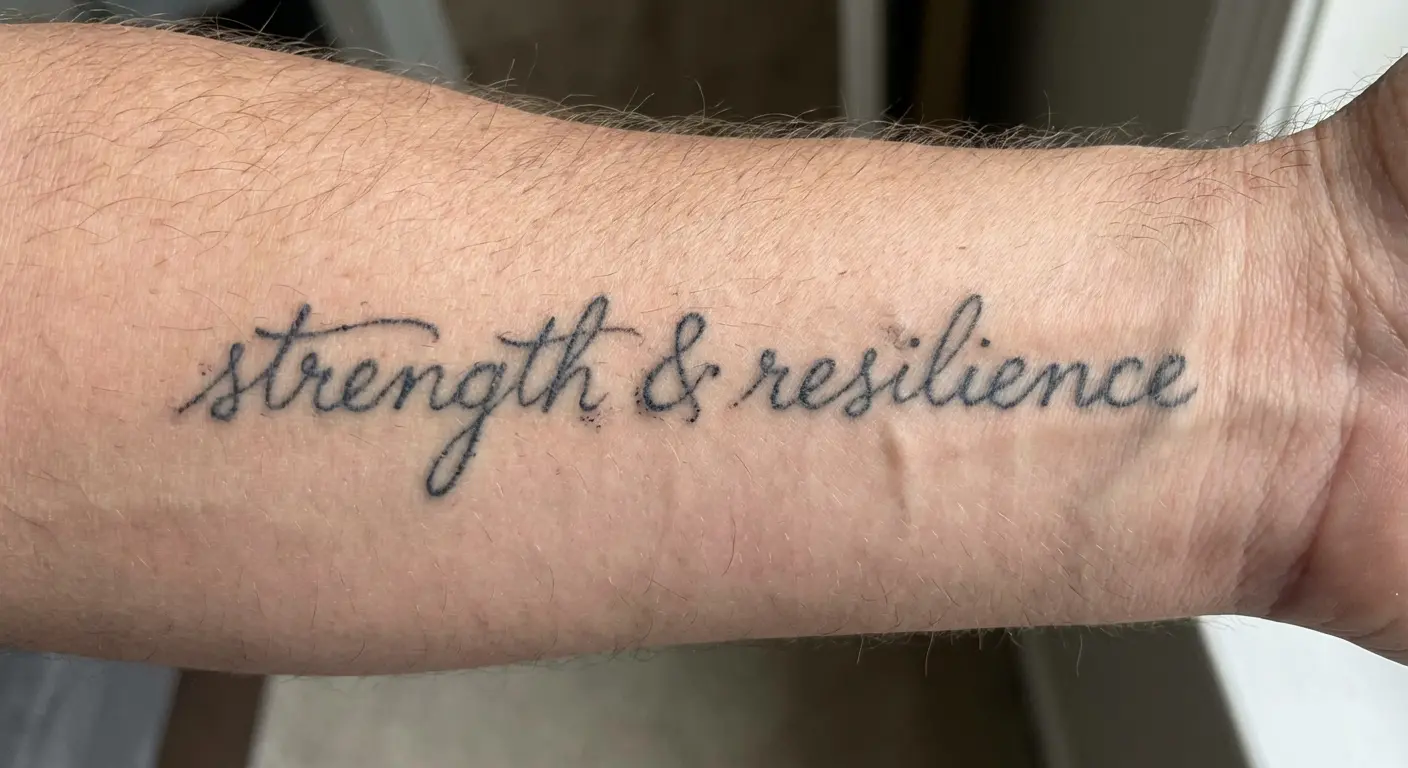 Example of handwriting tattoo