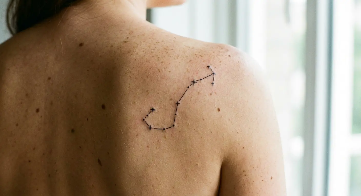 Soundwave tattoo on ribcage