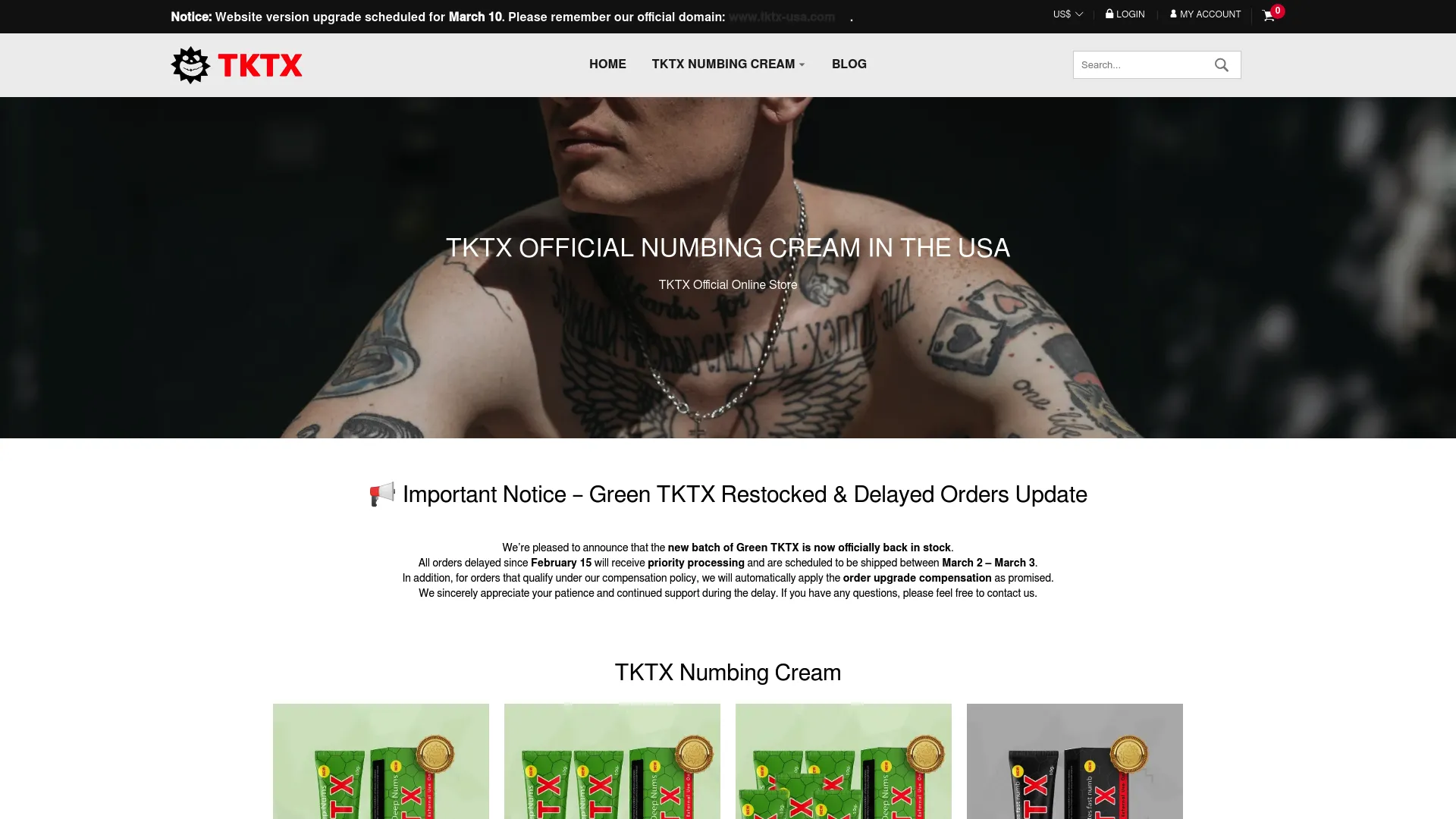 TKTX Numbing Cream product