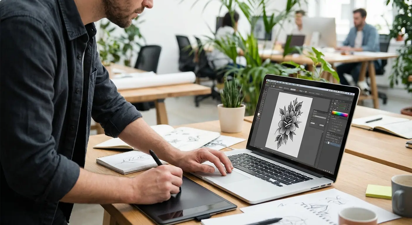 Tattoo design visualization process