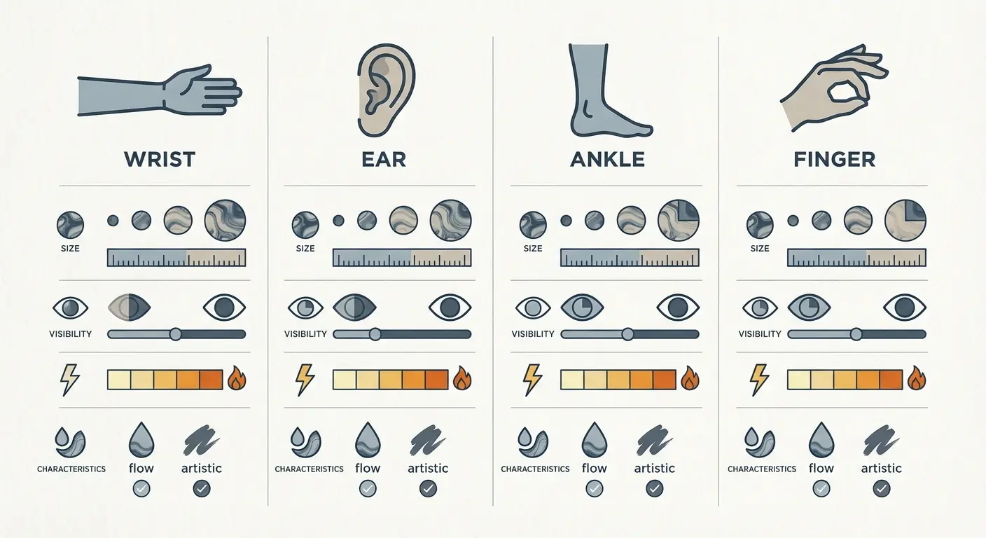 Minimalist small suminagashi tattoo design