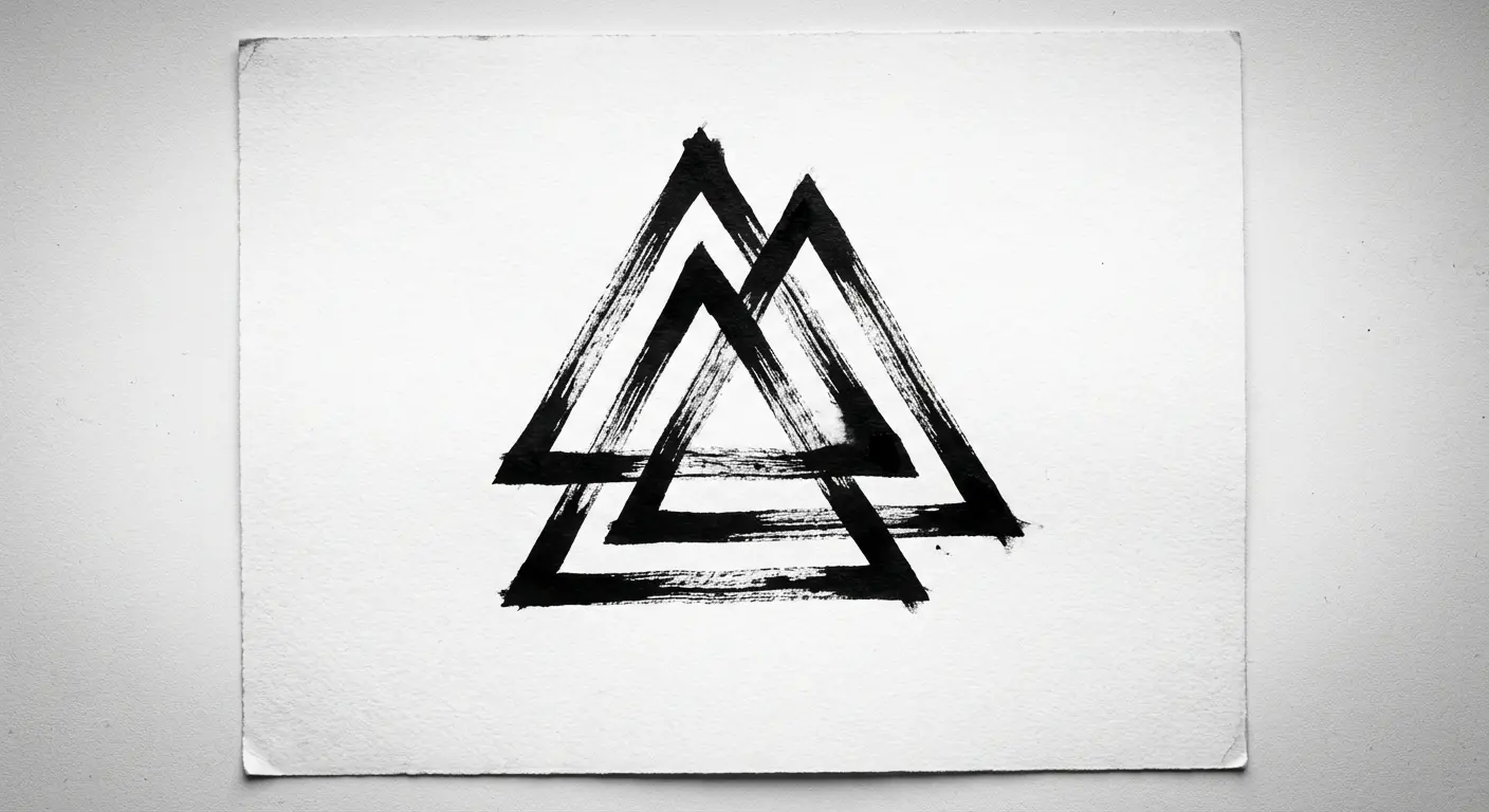 Close-up of 333 tattoo repetition pattern