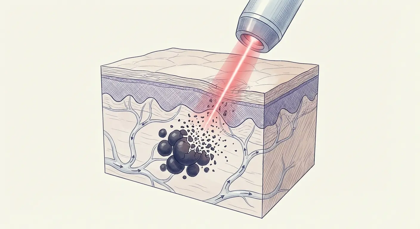 Tattoo fading progression during removal process