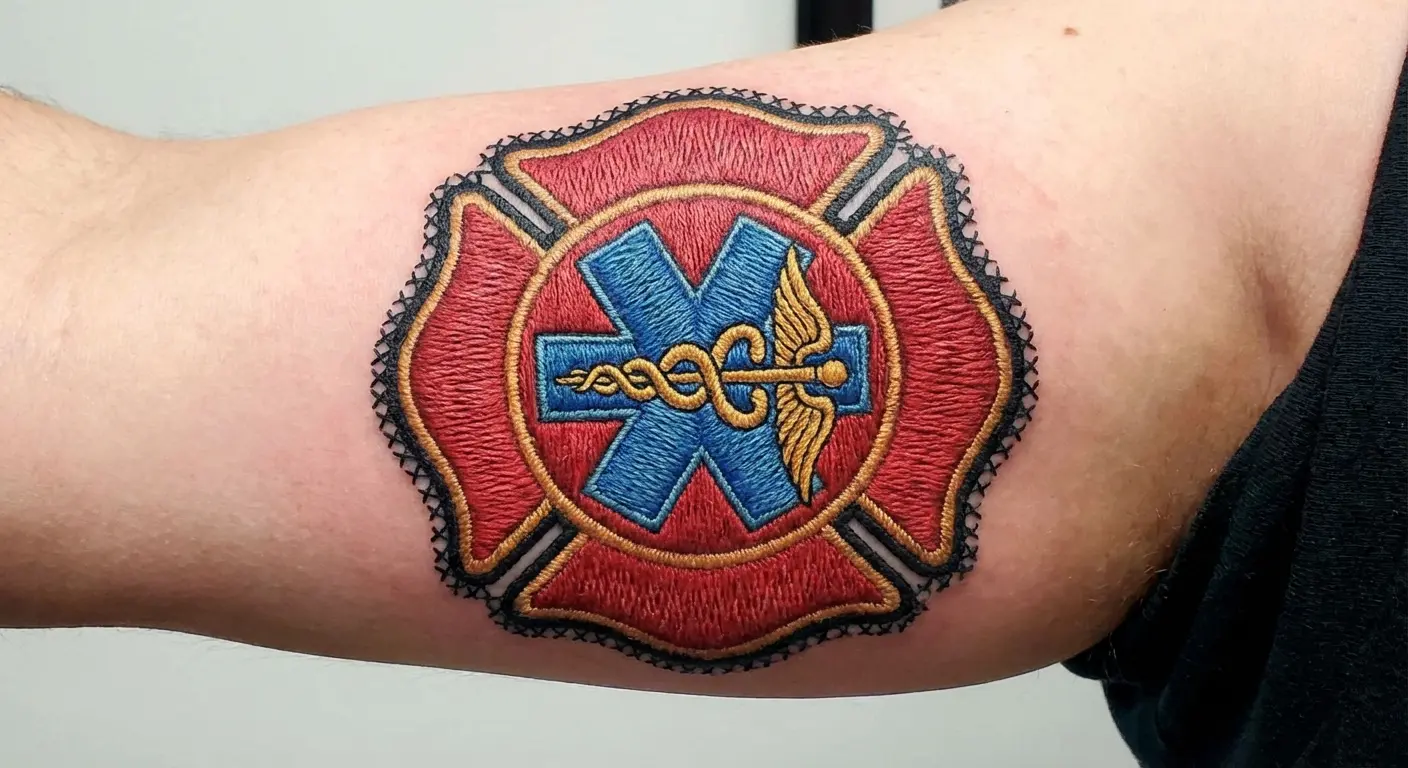 Professional pride embroidered patch tattoo