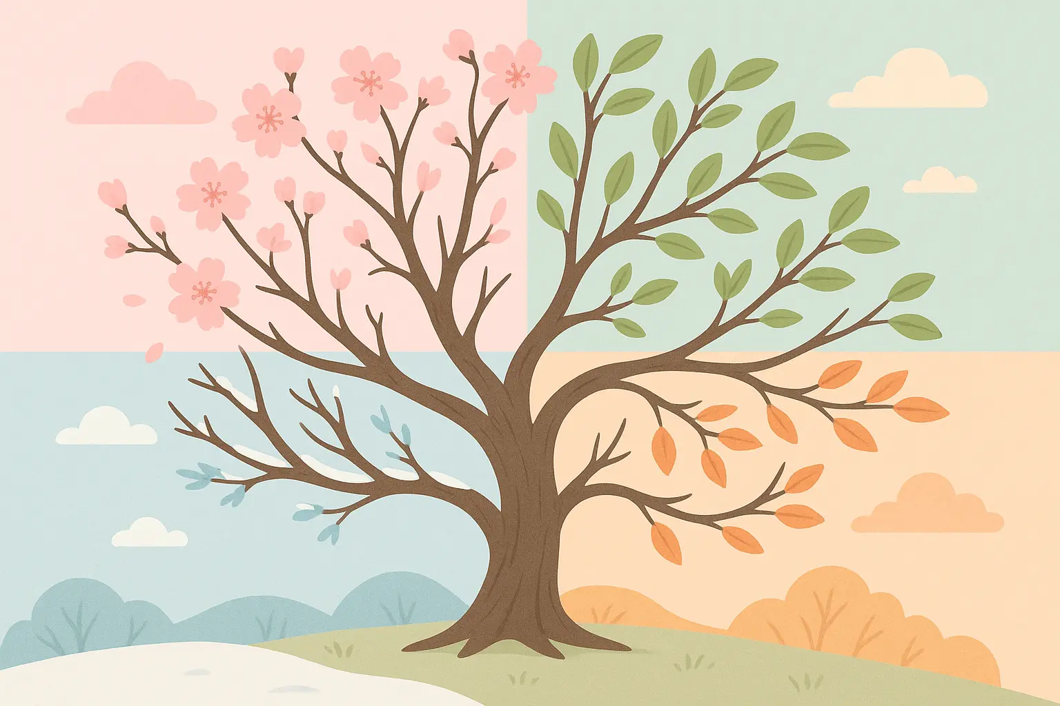 Nature and seasonal Japanese back tattoo themes