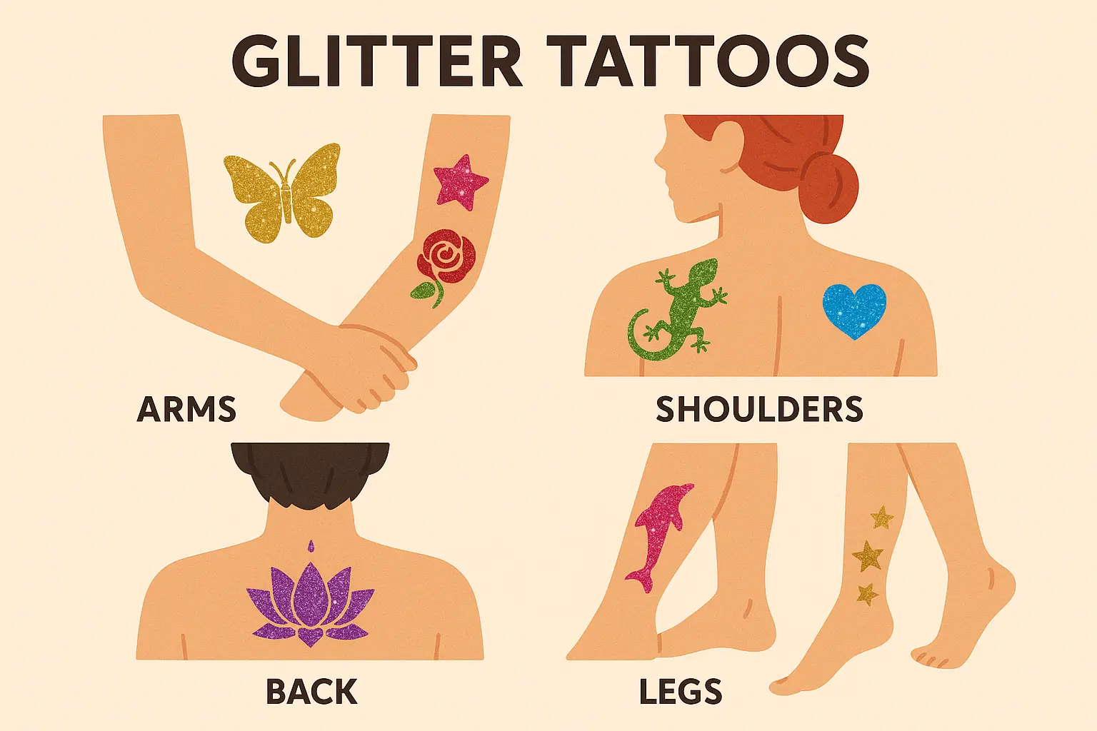 Lifestyle matching for glitter tattoos