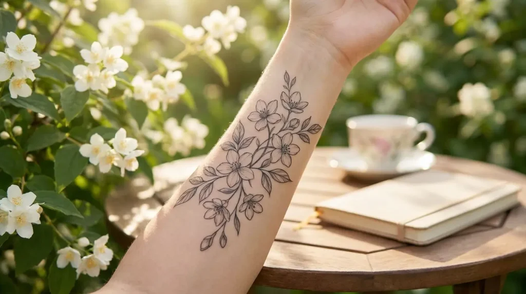 jasmine flower tattoo